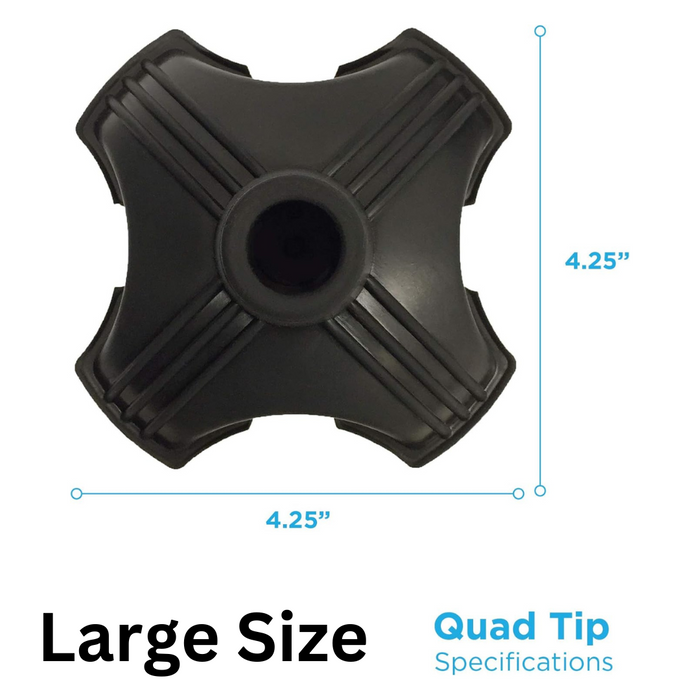 Nova Medical All Terrain Quad Tip Base For 3/4 Inch Canes dimensions