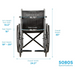 Nova Medical Folding Hammertone Wheelchair With Fixed Arms opened specifications