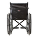 back side of the Nova Medical Folding Hammertone Wheelchair With Fixed Arms