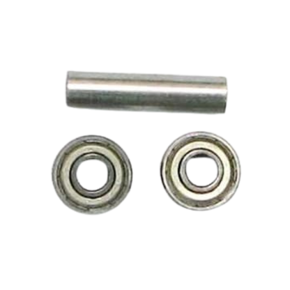 Nova Parts for 4900 Traveller Rollator, including a metal cylindrical rod and two small metal ball bearings, are shown on a white background.