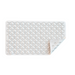 The Nova Medical Bath Mat has a white rectangular design with a textured wave pattern. A flipped corner reveals non-slip suction cups for stability and its made from anti-fungal materials, enhancing comfort and hygiene in any bathroom.