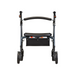 The Nova Medical Star 8 DX Heavy Duty Extra-Wide Bariatric Rollator features all-terrain wheels, a foldable design, an extra-wide cushioned seat with a storage pouch underneath, ergonomic handles, and a sturdy frame. Displayed from the front on a white background.