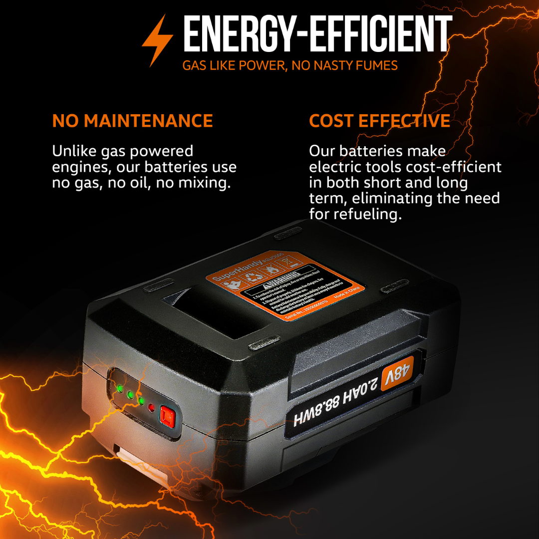 The SuperHandy 48V 2Ah Lithium Ion Battery GUO050 is very energy efficient and cost effective