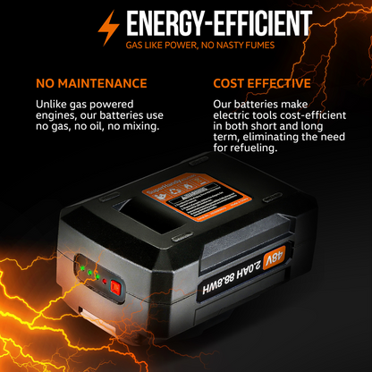 The SuperHandy 48V 2Ah Lithium Ion Battery GUO050 is very energy efficient and cost effective