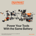 Power your tools with the same battery the SuperHandy 48V 4Ah Lithium Ion Battery 