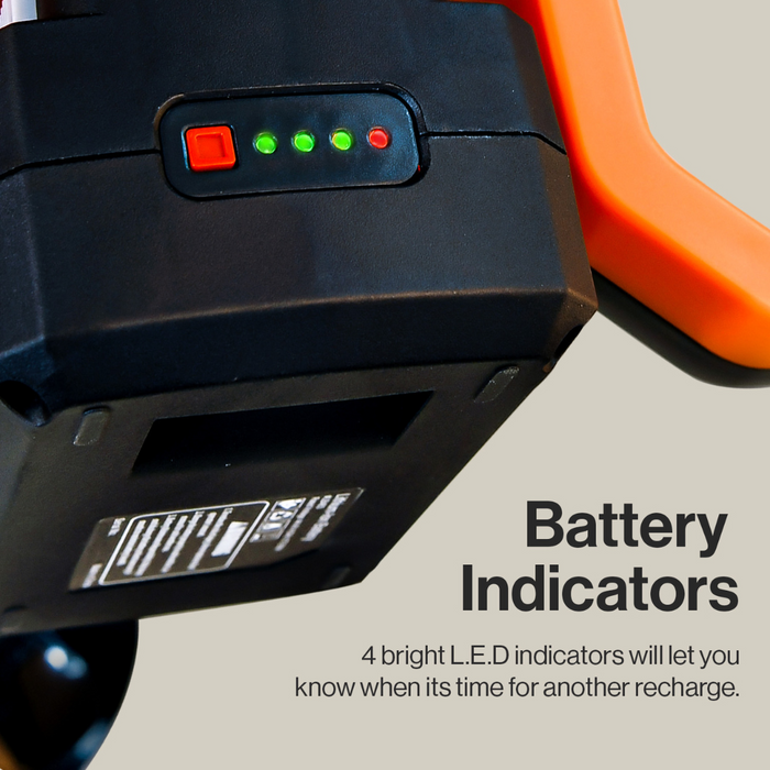 battery indicators on the SuperHandy 48V 4Ah Lithium Ion Battery 