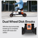 The Dual wheel disk brakes of the SuperHandy Explorer Portable Power Mobility Scooter  GUT161 help users easily come to a stop without any whiplash