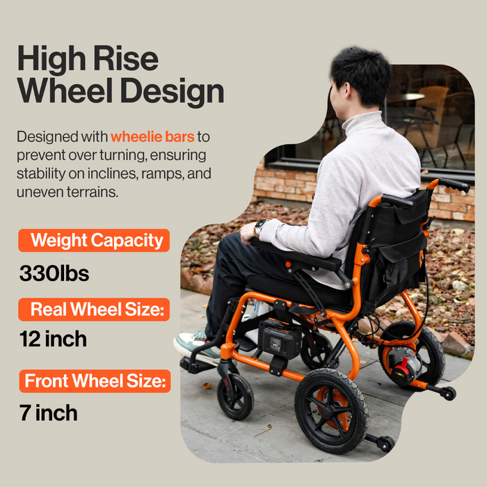 SuperHandy GoRide 2 Portable Electric Wheelchair - Only 40 lbs