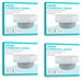 Four boxes of Vive Health Commode Liners Only with Odor Control are shown in a grid. Each box has 24 leak-proof, medical-grade bags with universal fit. The mainly white and teal packaging displays a commode lined with a white liner.