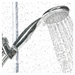 The Vive Health Handheld Shower Head features a chrome finish with water droplets visible on the shower stall walls. Its five adjustable spray settings and multiple jets offer a refreshing atmosphere, while high-pressure performance ensures a revitalizing shower experience.